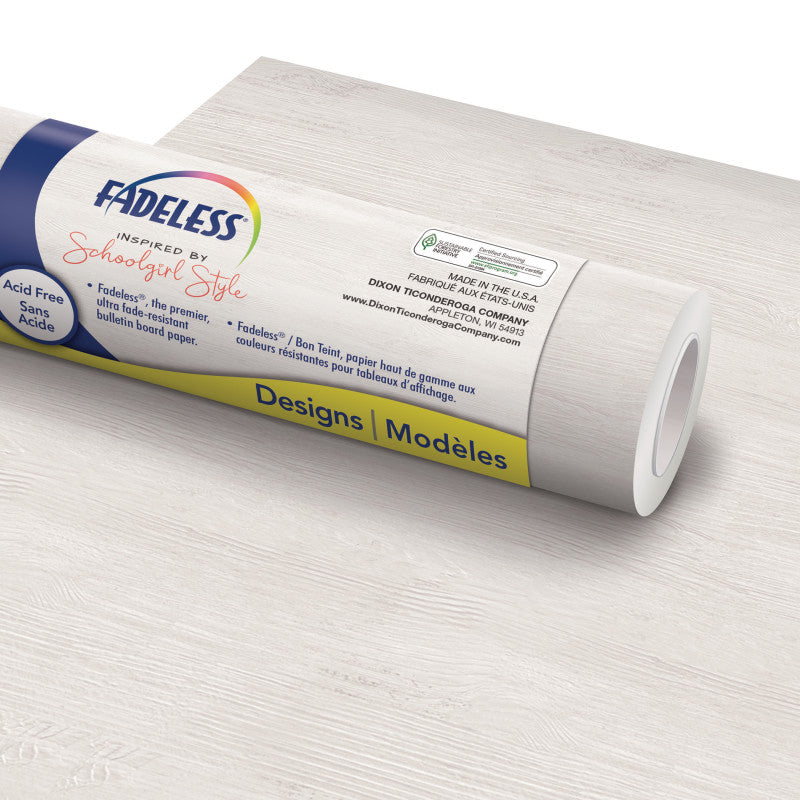 Schoolgirl Style&trade; Bulletin Board Paper, 48" x 50' Roll, Southern Belle Shiplap