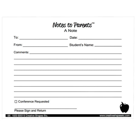 Notes to Parents&trade;, Blank Note