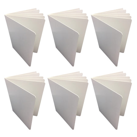 Blank Chunky Board Book, 6" x 8" Portrait, White, Pack of 6