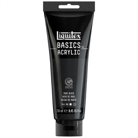 BASICS Acrylic Paint, 250 mL, Tube, Mars Black