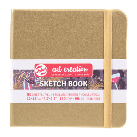 Sketchbook, 80 Sheets, 90lbs, White Gold Cover, 4.7" x 4.7" 1fe01d762f66f91225c1733b973df77c8e513302