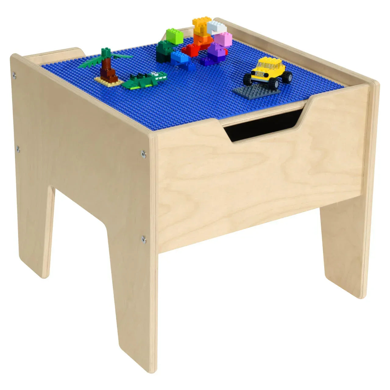 Contender 2-N-1 Activity Table with Blue LEGO® Compatible Top - RTA