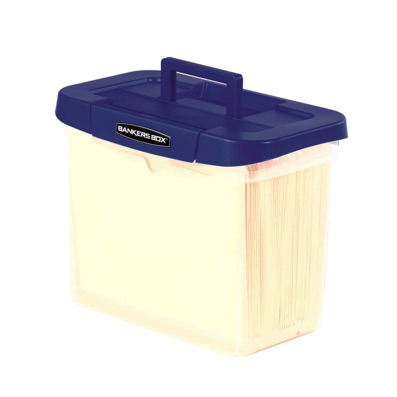 Heavy-Duty Portable Plastic Storage Box, Locking Lid with Handle, Letter