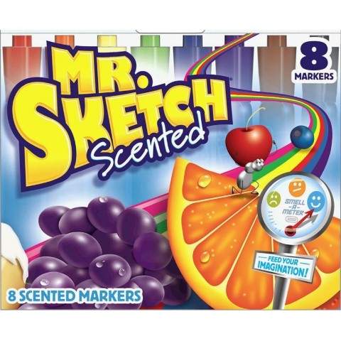 Sanford Mr. Sketch Scented Markers, Chisel Tip, Assorted Colors, 8-Count (SAN1905070)