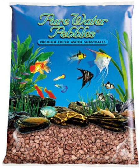 Brown Aquarium Natural Gravel, Acrylic Coating - 5 LBS Bag
