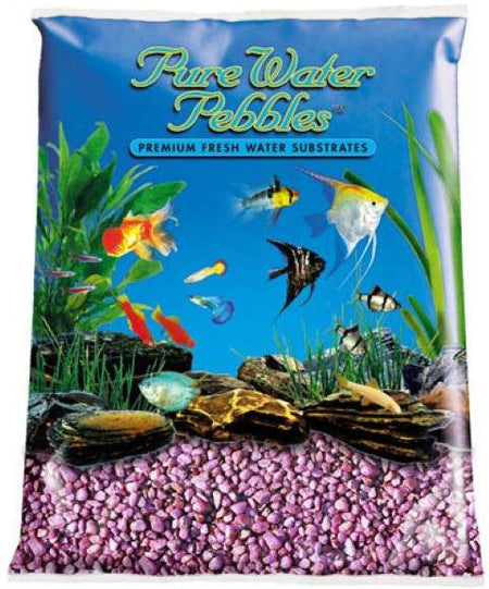 Burgundy Aquarium Natural Gravel, Acrylic Coating - 5 LBS Bag