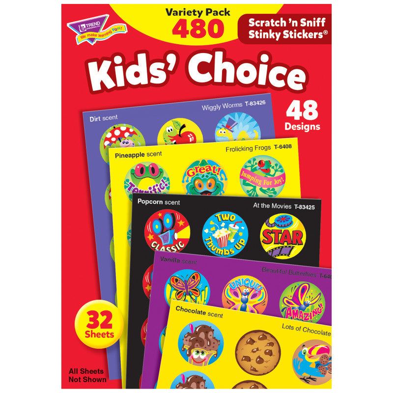 Kids' Choice Stinky Stickers&reg; Variety Pack, 480 ct