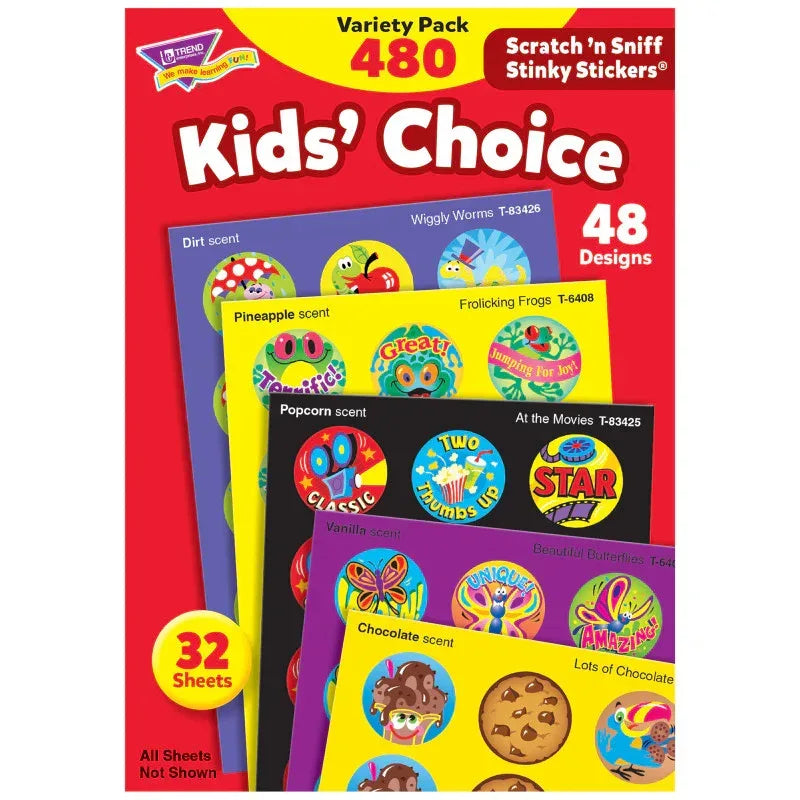 Kids' Choice Stinky Stickers&reg; Variety Pack, 480 ct