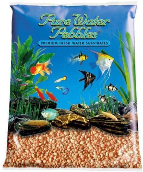 Neon Orange Aquarium Natural Gravel, Acrylic Coating - 5 LBS Bag