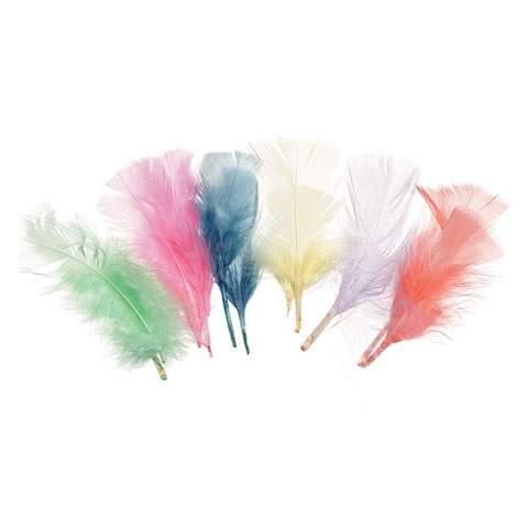 All Purpose Craft Feathers - Assorted Spring Colors - 14 grams