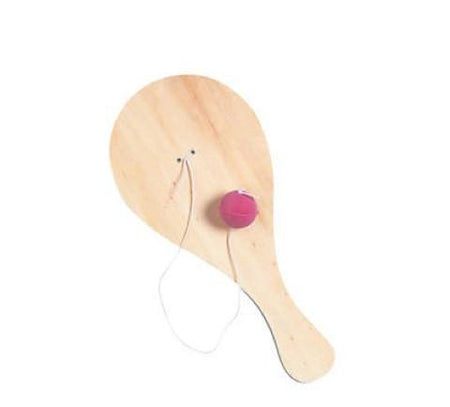 Zoo Animal Paddleballs (Wood) - 12/pk