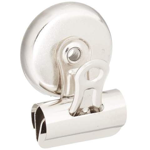 Magnetic Bull Dog Clips, Size 1, 1-1/4 X 3/8 Inches, Silver