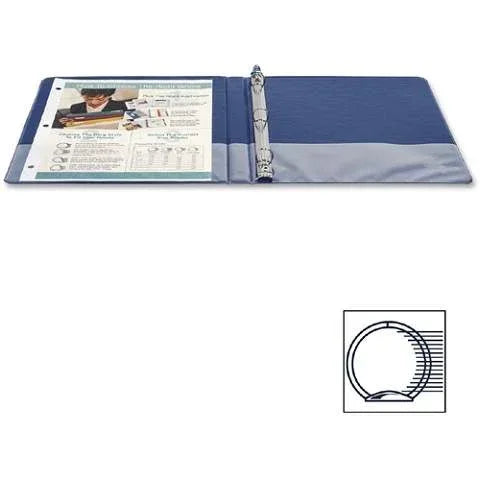 3-Ring Vinyl Binder, 1-Inch Ring Size, Navy Blue , 11 x 8.5 Inches
