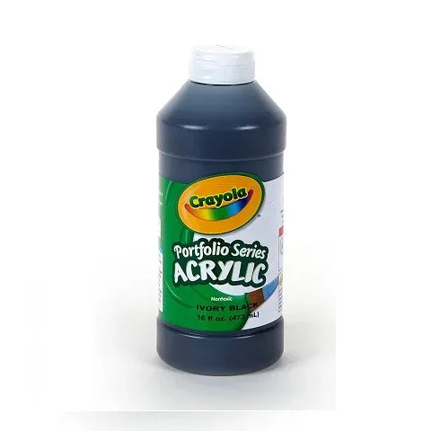 Crayola Portfolio Series 16-Ounce Acrylic Paint, Ivory Black