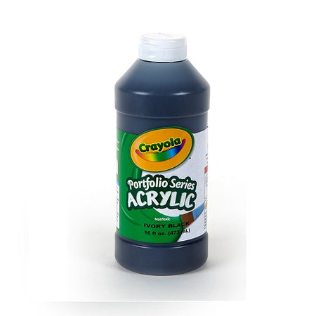 Crayola Portfolio Series 16-Ounce Acrylic Paint, Ivory Black
