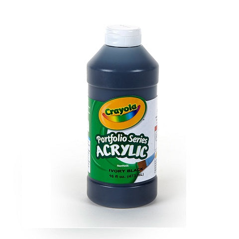 Crayola Portfolio Series 16-Ounce Acrylic Paint, Ivory Black