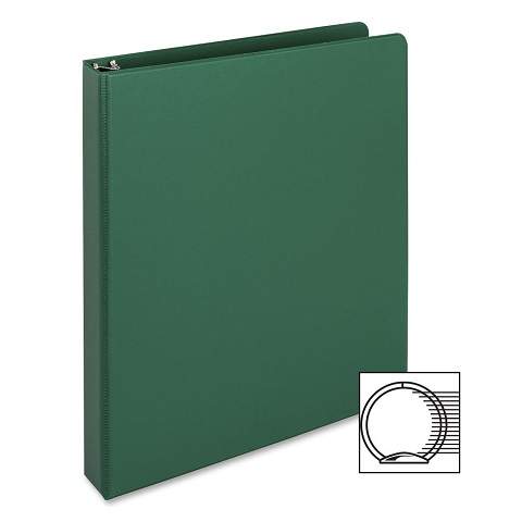 3-Ring Vinyl Binder, 1-Inch Ring Size, Green , 11 x 8.5 Inches