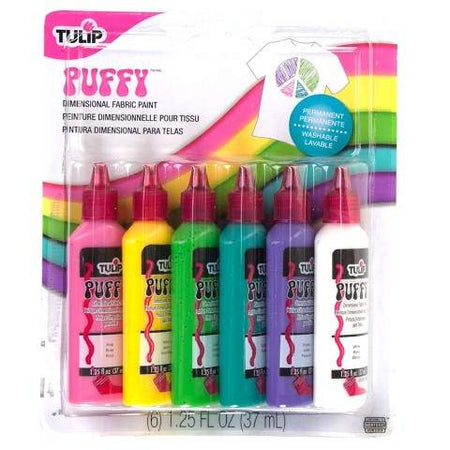 Tulip Puffy 3D Fashion Paint, 1.25-Ounce, 20595 Dimensional 6-Pack