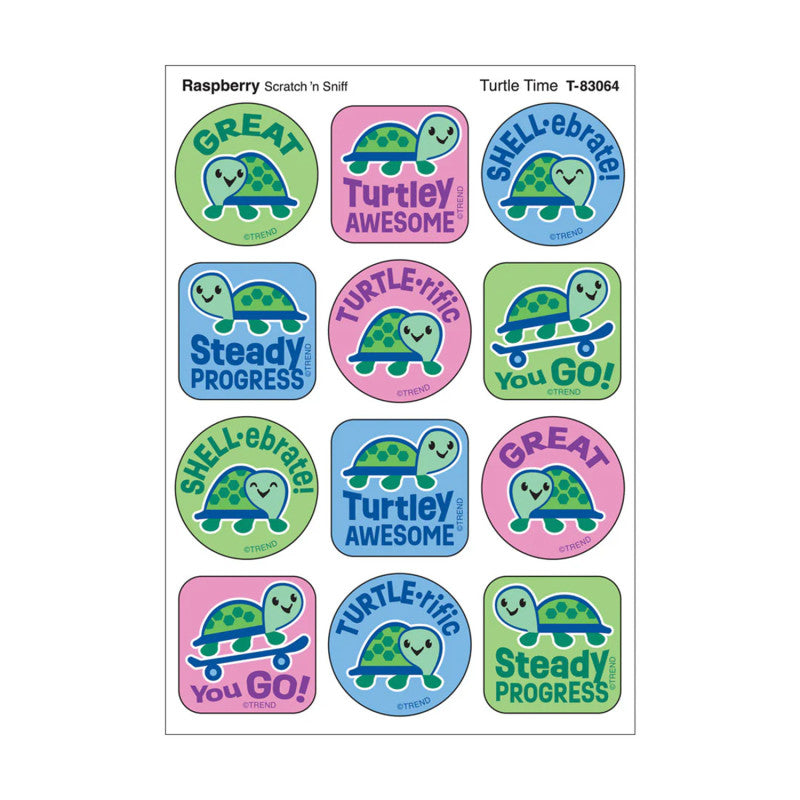 Turtle Time, Raspberry Scent Scratch 'n Sniff Stinky Stickers&reg;, Pack of 48
