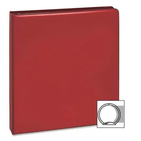 3-Ring Vinyl Binder, 1.5-Inch Ring Size, Red , 11 x 8.5 Inches