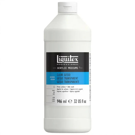 Professional Acrylic Gesso, Clear, 32 oz (946 mL)
