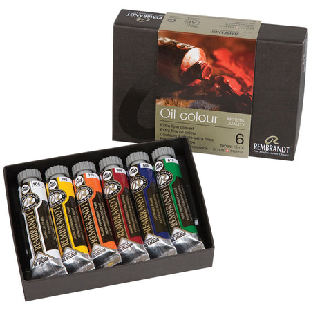 Oil Color Starter Set, 6 x 15mL