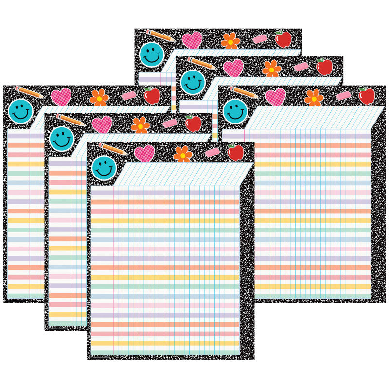 Cool for School Incentive Chart, 17" x 22", Pack of 6