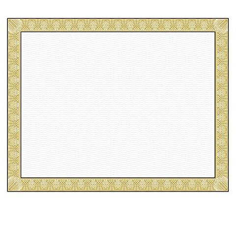 Geographics Parchment Paper Certificates, 8.5 x 11 Inches, Natural Diplomat Border, 15 per Pack