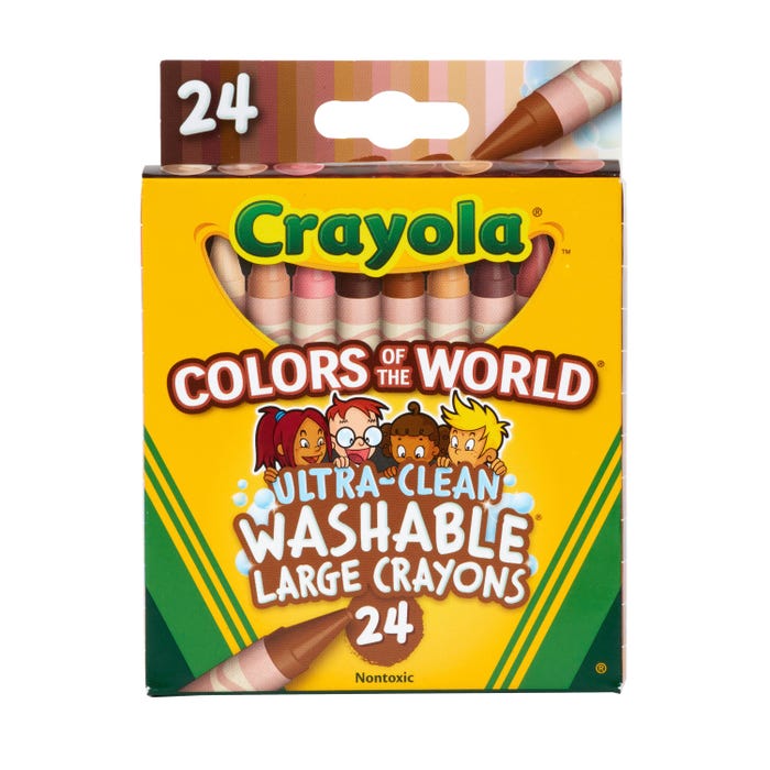 Crayola Multicultural Crayons, Large 8 Skin Tone Colors
