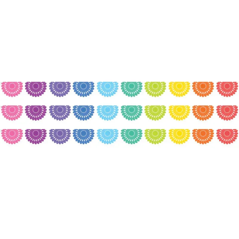 Colorful Fiesta Die-Cut Border Trim, 35 Feet Per Pack, 3 Packs