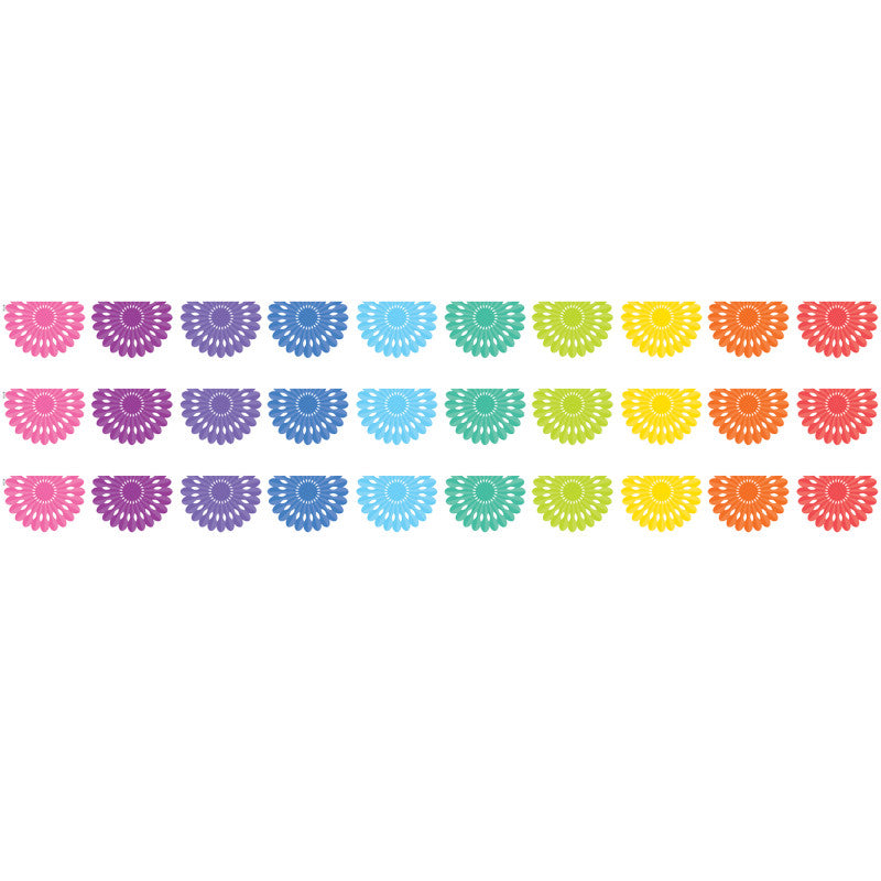 Colorful Fiesta Die-Cut Border Trim, 35 Feet Per Pack, 3 Packs