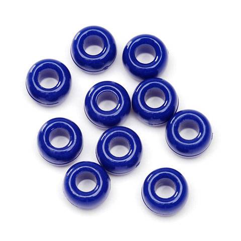 Pony Beads Plastic Opaque Dark Blue 6 x9mm, 900 pieces