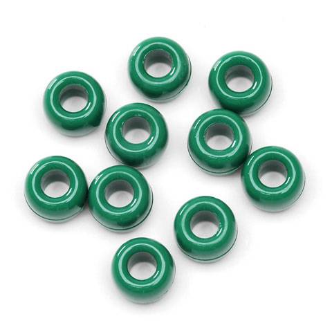 Pony Beads Plastic Opaque Green 6 x 9mm, 900 pieces