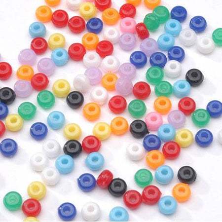 Pony Beads Acrylic Opaque Colors 5mm 1/2 lb Big Value