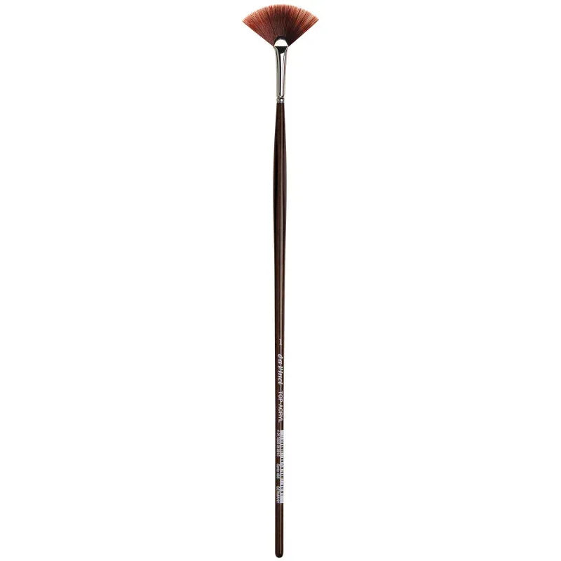 TOP-ACRYL Red-Brown Brush, Synthetic, Acrylic & Oil, Fan, Series 485, Size 1