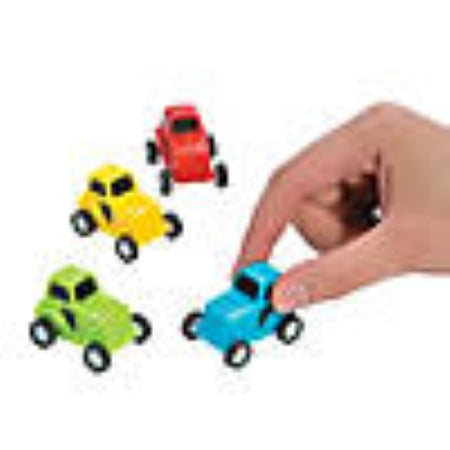 Plastic Pullback Tractors Assorted - 1 1/2" x 1" - 12 per package