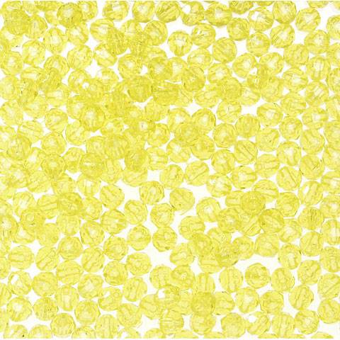 8mm Faceted Beads – Transparent Yellow – 900 Piece Value Pack (21613)