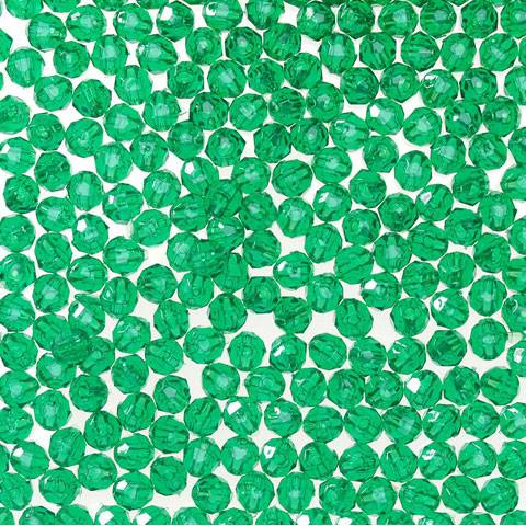 8mm Faceted Beads – Transparent Kelly Green – 900 Piece Value Pack (21614)