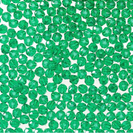 8mm Faceted Beads – Transparent Kelly Green – 900 Piece Value Pack (21614)
