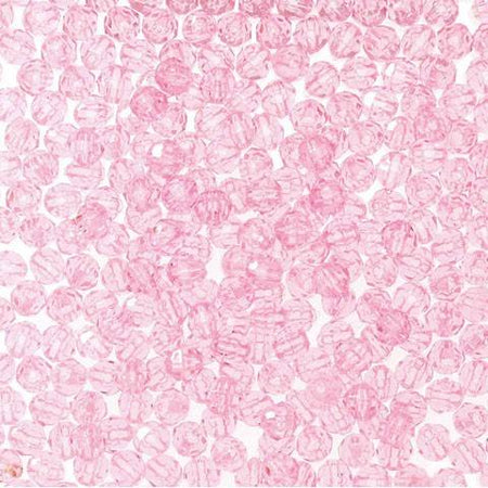 8mm Faceted Beads – Transparent Pink – 900 Piece Value Pack (21615)