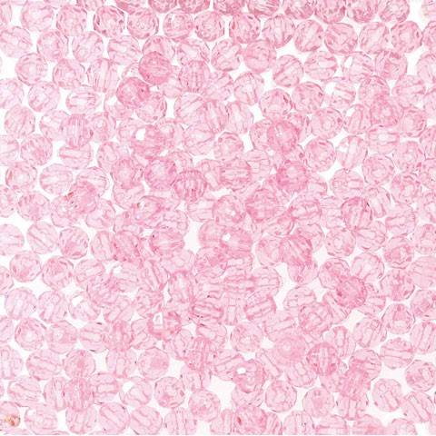 8mm Faceted Beads – Transparent Pink – 900 Piece Value Pack (21615)