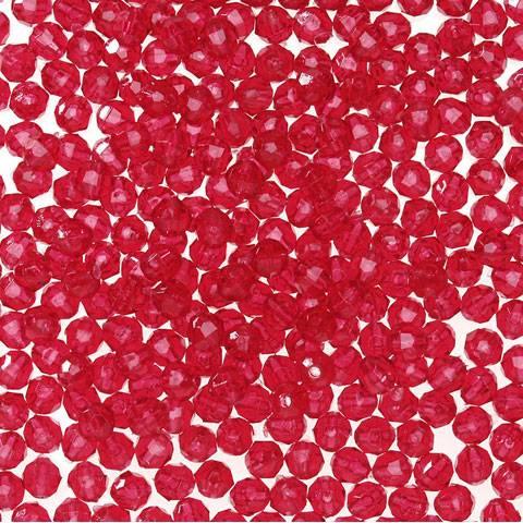 8mm Faceted Beads – Transparent Red – 900 Piece Value Pack (21616)