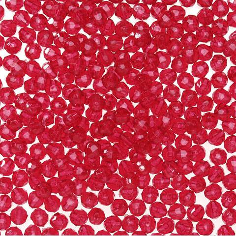 8mm Faceted Beads – Transparent Red – 900 Piece Value Pack (21616)
