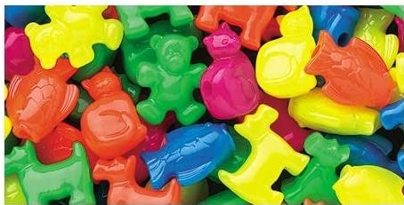 Plastic Novelty Pet Parade Shaped Beads, 1/4-Pound, Multi Color