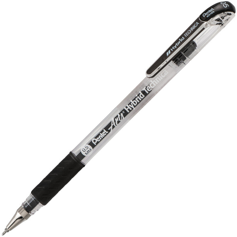 Hybrid Technica (0.5mm) Gel Pen, Black Ink, Pack of 12