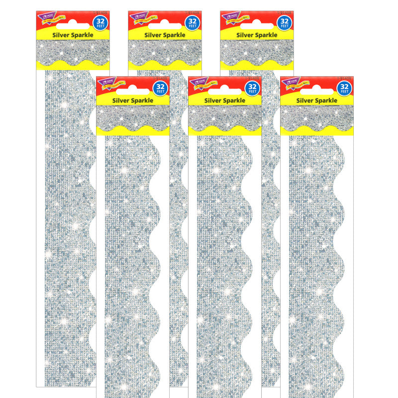 Silver Sparkle Terrific Trimmers&reg;, 32.5' Per Pack, 6 Packs