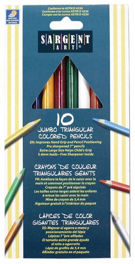 Sargent Art® 10-Count Jumbo Triangular Colored Pencils , 22-7210