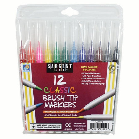 SARGENT ART 12CT CLASSIC BRUSH TIP MARKERS