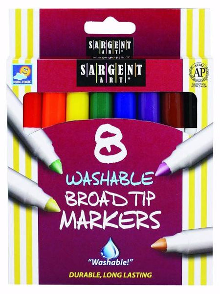 Sargent Art 8-Count Washable Broad Conical Tip Assorted Set 22-1550