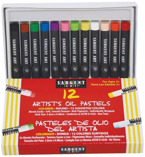 Sargent Art 12 Count Oil Pastels, Assorted 22-2017